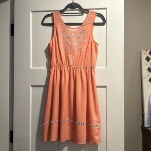 Doe & Rae dress. Peach
